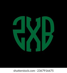 ZXB letter logo creative design. ZXB unique design.
