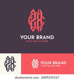 Iniciales de letras ZXC o CZX, Monograma minimalista moderno, Diseño de logotipos de marcas profesionales