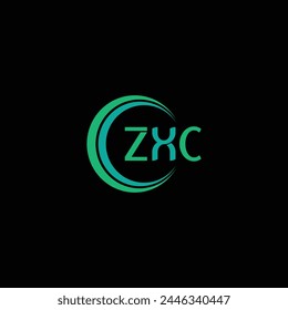 Diseño creativo del logotipo de la letra de ZXC. Diseño único ZXC
