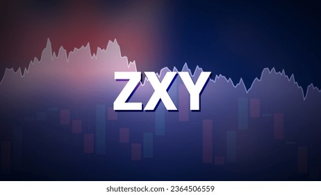 ZXY (New Zealand Dollar Index) price chart. Trading screen background. The concept of financial market fluctuation. Candlestick patterns and Line chart.