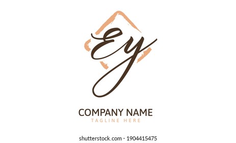 Zy Initial handwriting logo vector