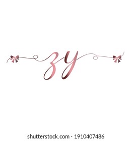 ZY Initial Logo Handschrift moderne Luxusmode