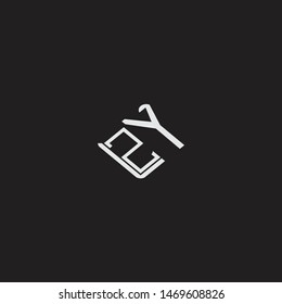 ZY Initial Logo letters with rotate squere template