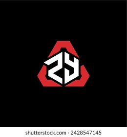 ZY initial logo modern and futuristic concept for esport or gaming logo
