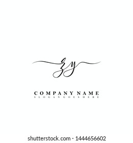 ZY Initial luxury handwriting logo vector