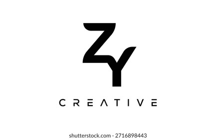 ZY Letter Monogram Logo for Modern Creative Brand Identity