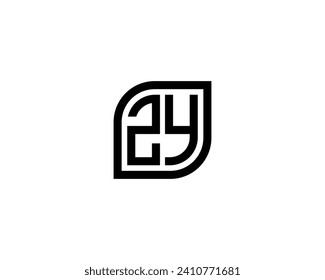 ZY Logo design vector template