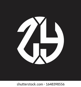 ZY-Logo-Monogramm mit Farbband-Bauweise