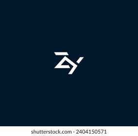 ZY, YZ letter logo design template elements. Modern abstract digital alphabet letter logo. Vector illustration. New Modern logo.