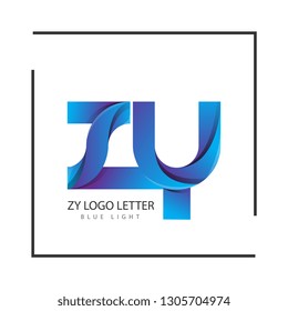 zy z y circle lowercase design of alphabet letter combination with infinity suitable as a logo for a company or business - Vector