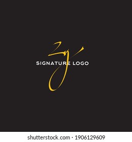 ZY z y Initial handwriting creative fashion elegant design logo Sign Symbol template vector icon