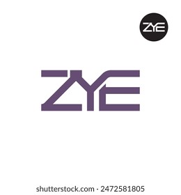 ZYE Logo Letra Monograma Diseño