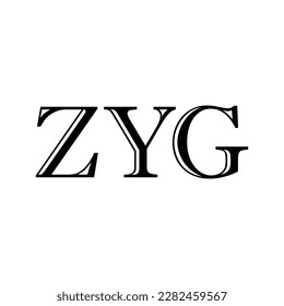 ZYG Letter Logo Design Vector