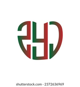 ZYJ letter logo creative design. ZYJ unique design.
