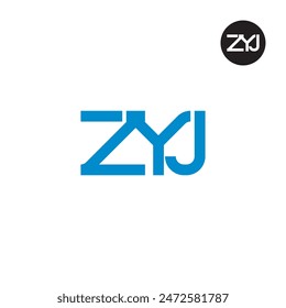 ZYJ Logo Letter Monogram Design