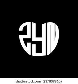 ZYN letter logo creative design. ZYN unique design.
