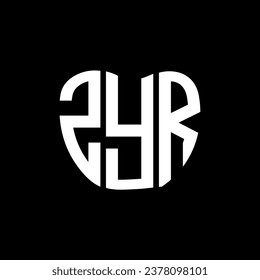 Diseño creativo del logo de la carta de ZYR. Diseño único de ZYR.
