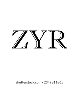 Vector de diseño de logotipo de carta ZYR
