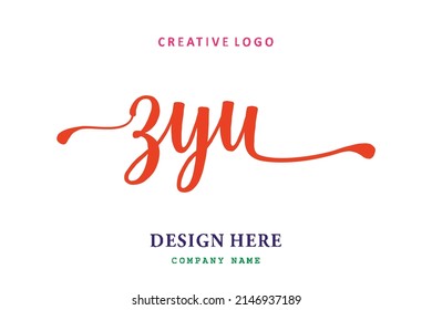 ZYU  lettering logo is simple, easy to understand and authoritative