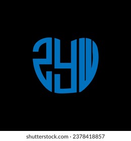 Diseño creativo del logo de la carta de ZYW. Diseño único de ZYW.
