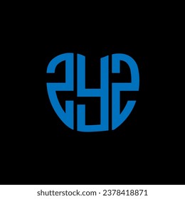 Diseño creativo del logo de la carta ZYZ. Diseño único ZYZ.
