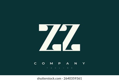ZZ Abstract Geometric Logo Design. Modern and elegant logo design with simplistic typography elements, showcasing branding excellence.