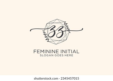 ZZ Beauty-Monogramm und elegantes Logo Design Handschrift-Logo der ersten Signatur, Hochzeit, Mode, Blumen und botanisch mit kreativen Vorlage.
