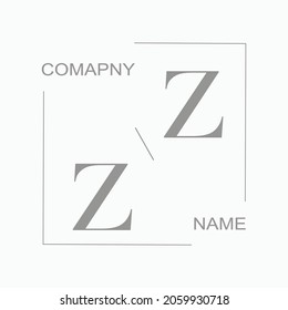 ZZ Beauty vector initial logo wedding signature illustration