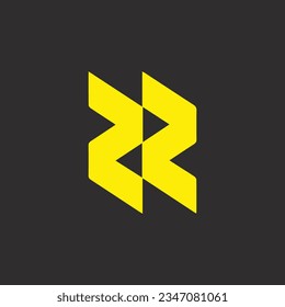 Diseño de logotipo de vector creativo y moderno ZZ