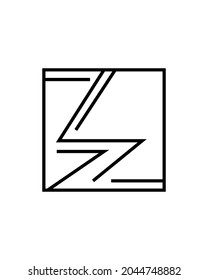 ZZ Initial concept logo design