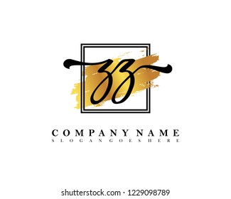 ZZ Initial handwriting logo concept