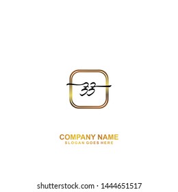 ZZ Initial handwriting logo template vector