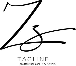 Diseño de logotipo inicial de la letra Zz, plantilla de vector
