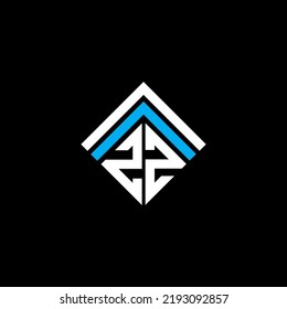 Logo de la letra ZZ diseño creativo con gráfico vectorial, logotipo ZZ simple y moderno.