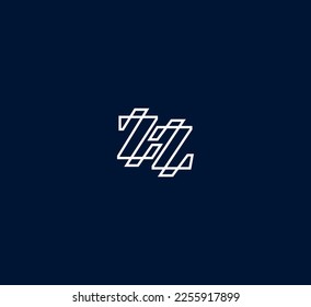 Elementos de plantilla de diseño de logotipo de letras ZZ. Logo de la letra digital abstracta moderna. Ilustración vectorial.
