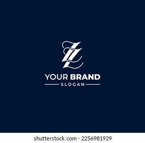 ZZ letter logo design template elements. Modern abstract digital alphabet letter logo. Vector illustration.