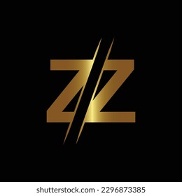 ZZ letter logo design template elements. ZZ letter vector logo.