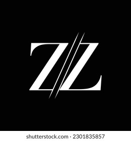 Elementos de plantilla de diseño de logotipo de letras ZZ. Logo del vector de letra ZZ.