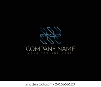 ZZ Letter Logo Design Template Vector design.