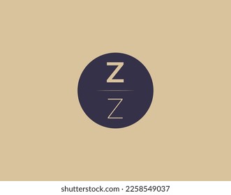 ZZ letter modern elegant logo design vector images