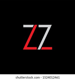 ZZ Letter monogram with abstrac concept style design