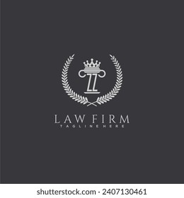 ZZ letter monogram logo for lawfirm with pillar  crown image design
