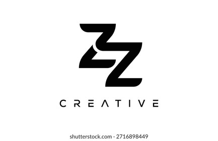 ZZ Letter Monogram Logo for Modern Creative Brand Identity