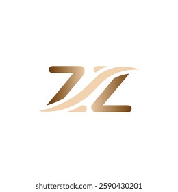 ZZ logo design. Trendy awesome artistic ZZ initial based Alphabet icon logo.
