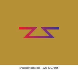 ZZ logo design vector art