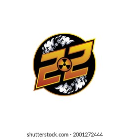 ZZ Logo Monogram Gaming mit Gas Shape Designs Vorlage Vektorsymbol modern