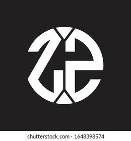 ZZ Logo monogram with piece circle ribbon style