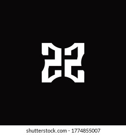 ZZ Logo-Monogramm mit Mustern für Schnittelemente