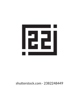 ZZ minimalist geometric symbol logo in high quality professional design that will print well across any print media