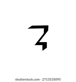 ZZ Negative Space Monogram Logo – Modern Minimal Lettermark Design